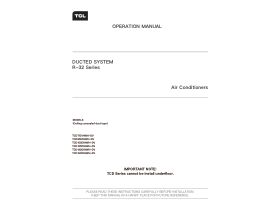 User Manual - TCL R32 High Static Ducted System Air Conditioner