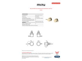 Specification Sheet - Mizu Drift Wall Top Assemblies Brushed Brass Lead Free