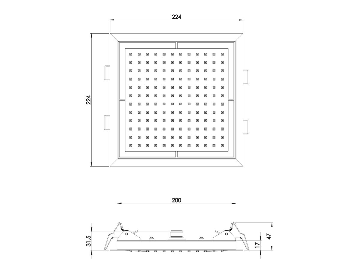 Nobili Plus Single Ceiling Shower Chrome (3 Star)