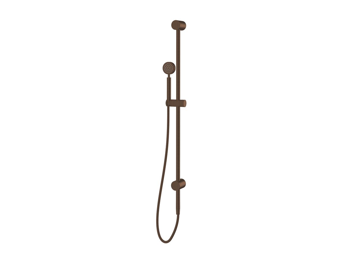 Sussex Pure Single Rail Shower with Wall Water Inlet PVD Brushed Bronze (3 Star)