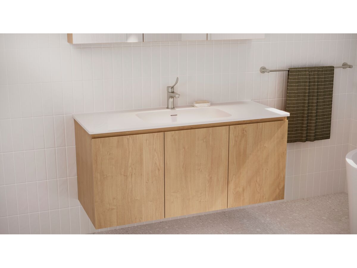 Posh Solus Basin Mixer Tap with Extended Lever Brushed Nickel (5 Star)