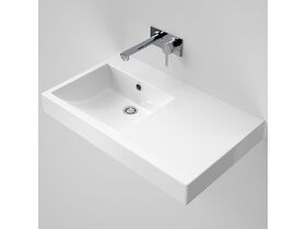 Caroma Liano Nexus Wall Basin Right Hand Shelf with Overflow No Taphole 750mm White