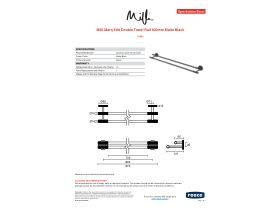 Specification Sheet - Milli Marq Edit Double Towel Rail 800mm Matte Black