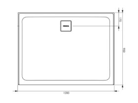 Posh Bristol Luna Shower Base 1200mm x 900mm Rear Outlet 3 Tiling Bead