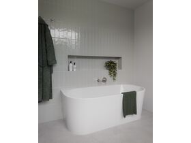 In Situ - Posh Bristol Pin Bath Outlet 200mm Brushed Nickel Lead Free