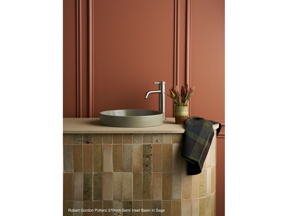 In Situ - Robert Gordon Potters 370mm Semi Inset Basin in Sage