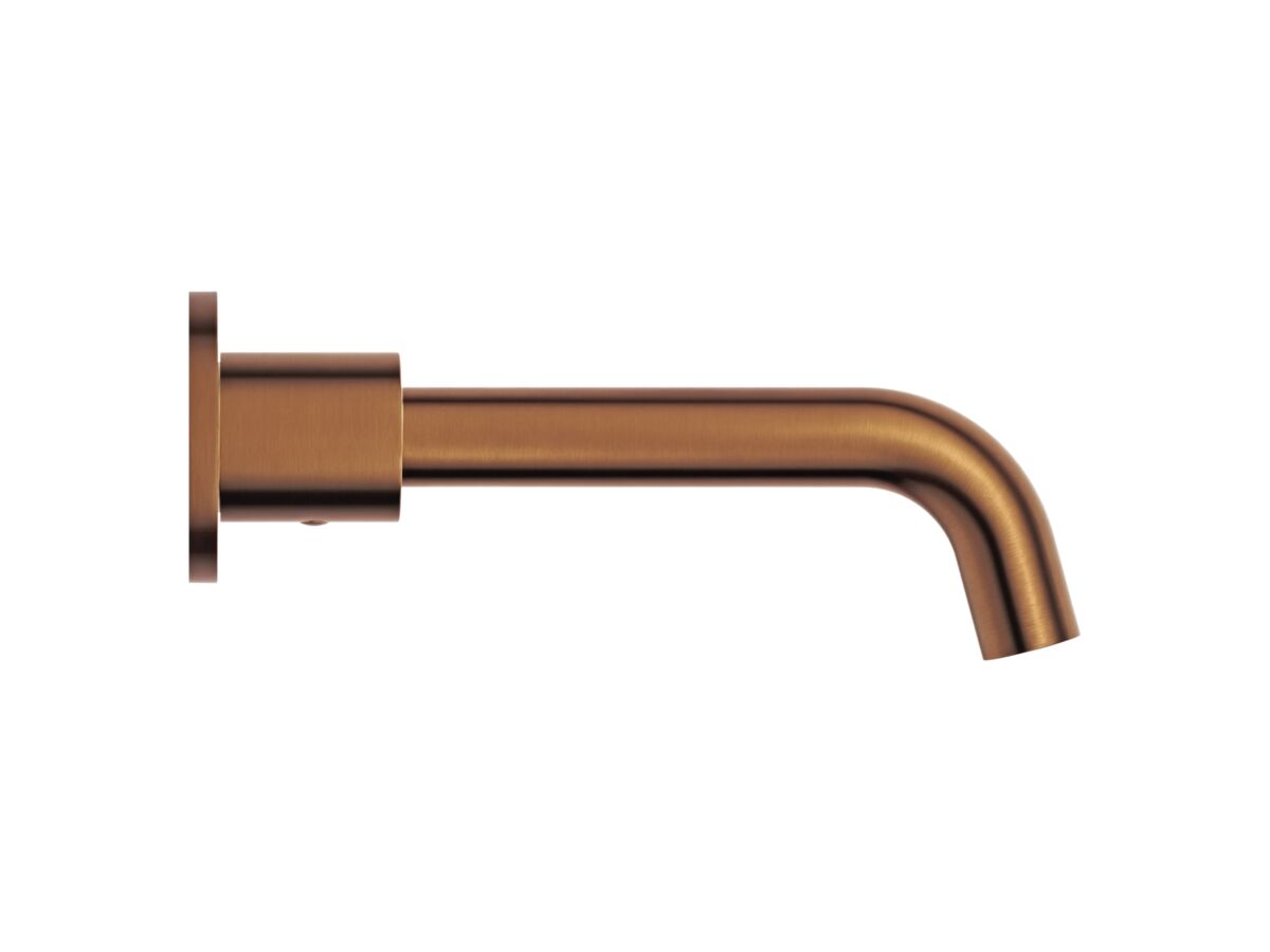 Supporting Image - Mizu Drift Dial Wall Basin/Bath Set 200mm Brushed Bronze (6 Star) Lead Free - Side