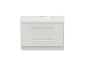 Hero - Kado Lux Ensuite All Drawer Twin 1200mm Floor Mount Centre Basin 90mm Top