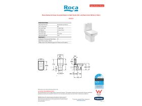 Specification Sheet - Roca Dama-N Close Coupled Back to Wall Suite (No Lid) Back Inlet White (4 Star)