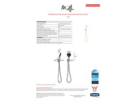 Specification Sheet - Milli Marq Edit Hand Shower on Bracket Brushed Gold (4 Star)