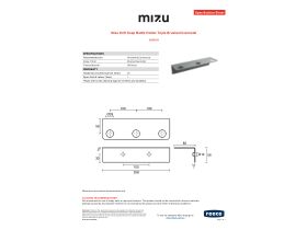 Specification Sheet - Mizu Drift Soap Bottle Holder Triple Brushed Gunmetal