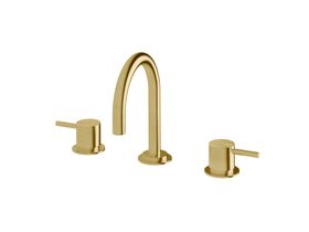 Sussex Scala Basin Set Curved LUX PVD Brushed Pure Gold (5 Star)