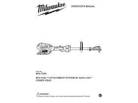 User Manual - Milwaukee M18 Fuel Outdoor Power Head