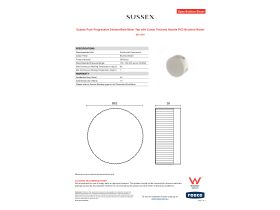 Specification Sheet - Sussex Pure Progressive Shower/Bath Mixer Tap with Linear Textured Handle PVD Brushed Nickel