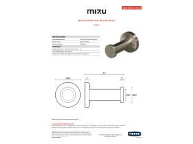 Specification Sheet - Mizu Drift Robe Hook Brushed Nickel