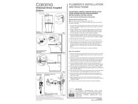 Installation Instructions - Caroma Luna Cleanflush Wall Faced Close Coupled Toilet Suite with Soft Close Seat White (4 Star)