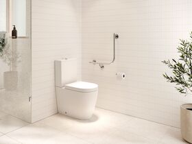 In Situ - Mizu Commercial Bathroom - Wolfen Close Coupled Back to Wall Toilet Chrome