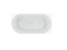 Supporting Image - Posh Solus Back to Corner Freestanding Bath 1500mm Right Corner with Overflow Matte White - Top View