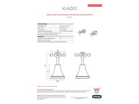 Specification Sheet - Kado Era Wall Top Assemblies Cross Handles Chrome Lead Free