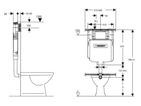 Geberit Sigma 8 Cistern - Back to Wall (4 Star)