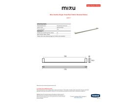 Specification Sheet - Mizu Soothe Single Towel Rail 750mm Brushed Nickel