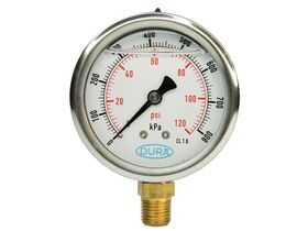Dura Pressure Gauge Liquid 63mm 800kPa