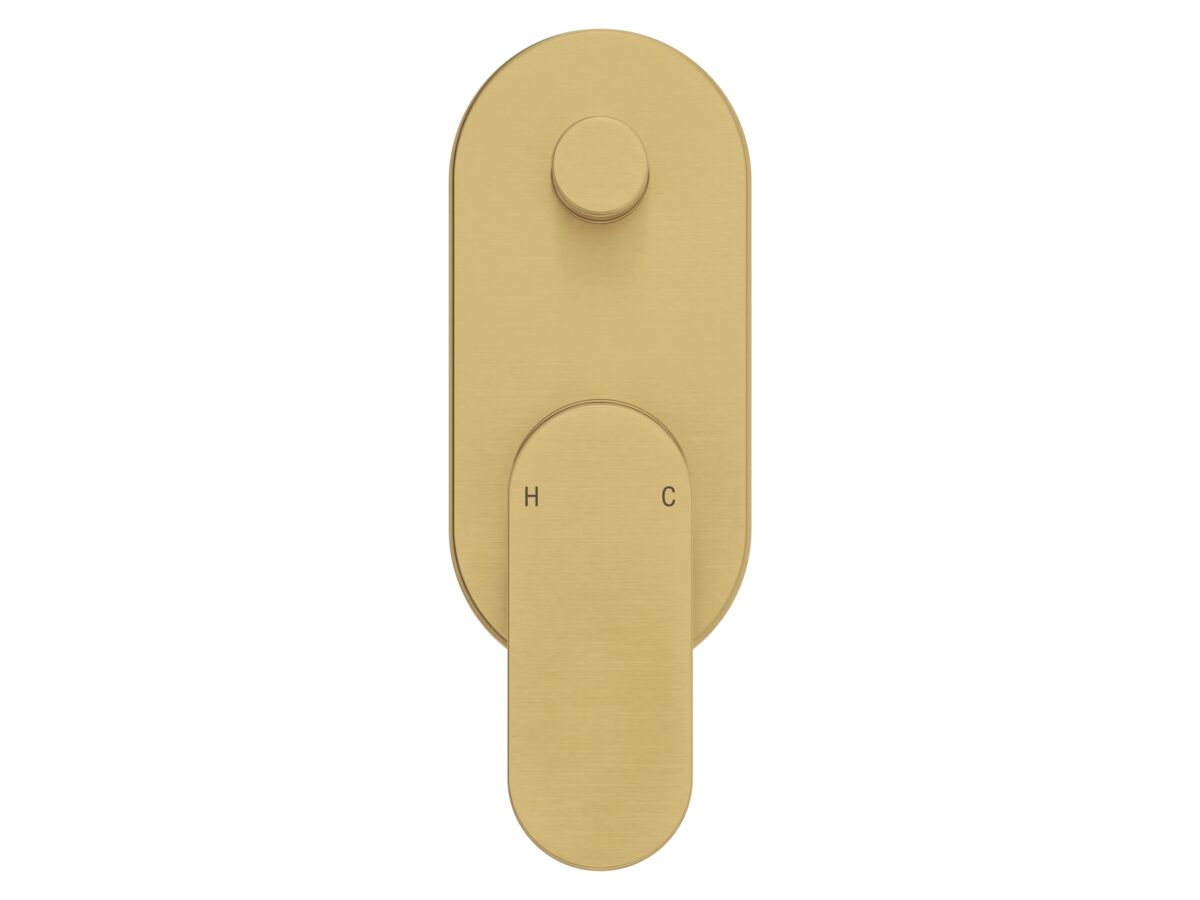 Supporting Image 2 - Mizu Soothe MK2 Shower Mixer with Diverter Kit Brushed Brass - Front