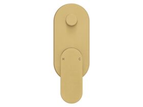 Supporting Image 2 - Mizu Soothe MK2 Shower Mixer with Diverter Kit Brushed Brass - Front