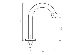 Base Basin Outlet Fixed Chrome