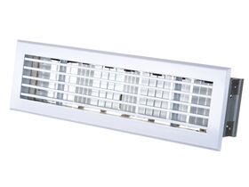 Airform Linear Bar Floor Register White 400mm x 100mm