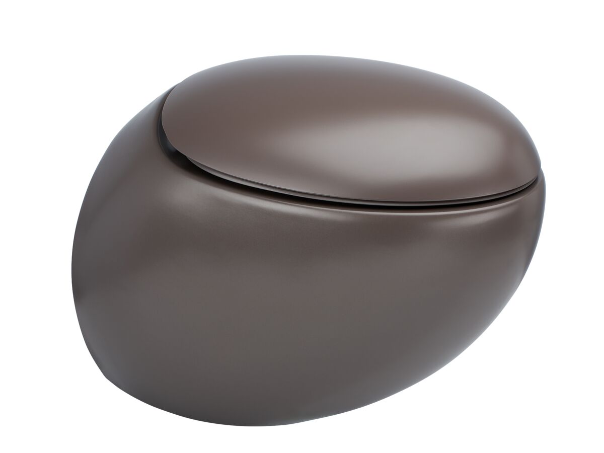 Hero - LAUFEN Alessi Rimless Wall Hung Pan with Soft Close Seat Matte Cafe (4 Star)