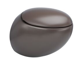 Hero - LAUFEN Alessi Rimless Wall Hung Pan with Soft Close Seat Matte Cafe (4 Star)