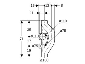 Geberit Sovent Fiting PE-HD D160/160/75 17l/s