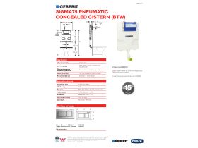 Technical Guide - Geberit Sigma 75mm Cistern Back to Wall Pneumatic (4 Star)