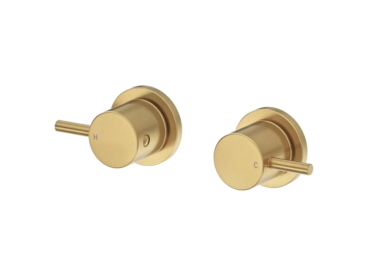 Mizu Drift Wall Top Assemblies Brushed Brass