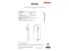 Specification Sheet - Mizu Drift MK2 Floor Mounted Mixer Brushed Gold