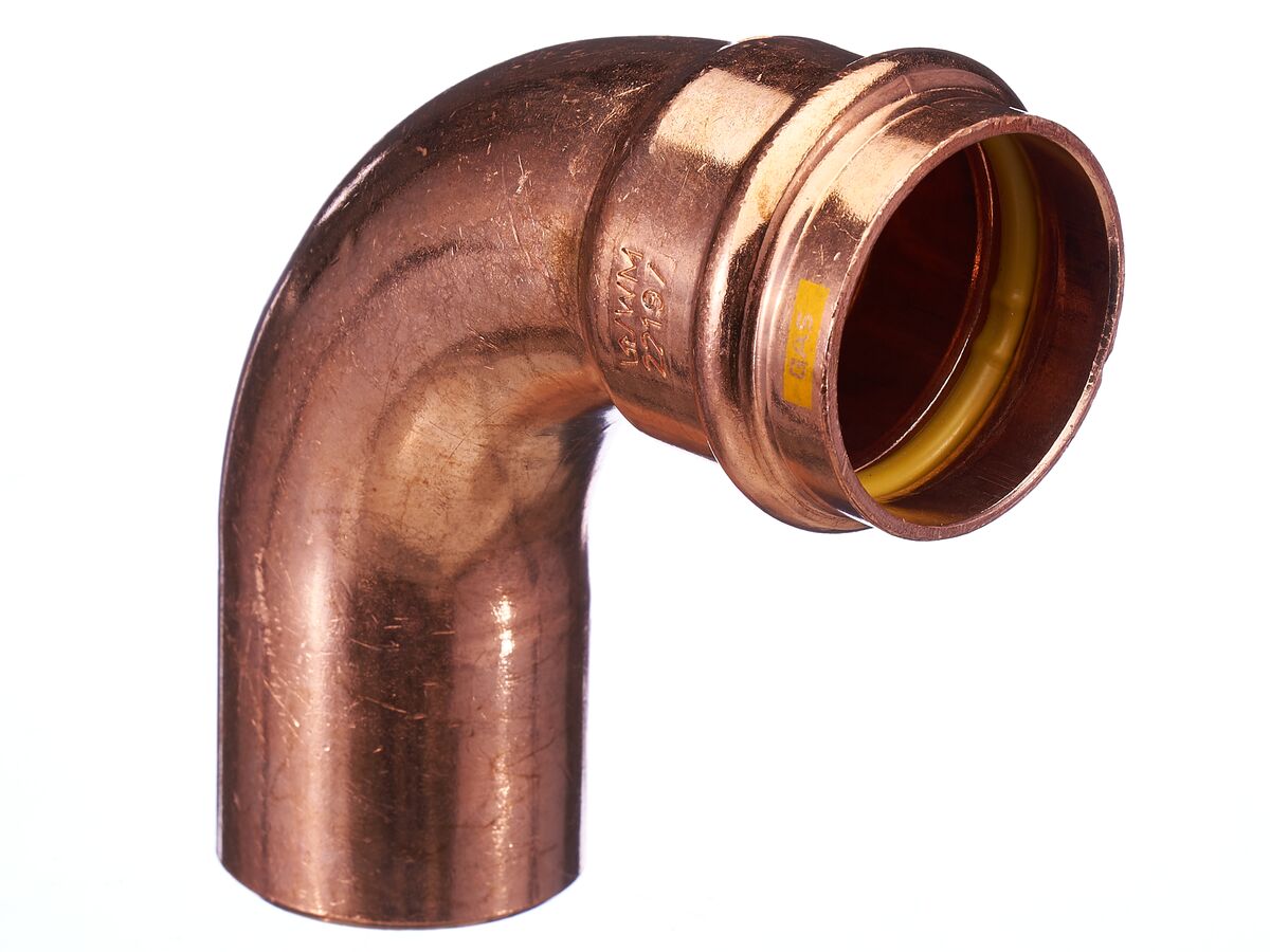 >B< Press Gas Elbow Male & Female 90 Degree x 40mm