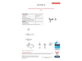 Specification Sheet - Sussex Scala 25mm Wall Basin Set Curved 160mm Chrome (3 Star)
