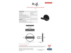 Specification Sheet - Milli Etch Progressive Shower Mixer Tap Matte Black