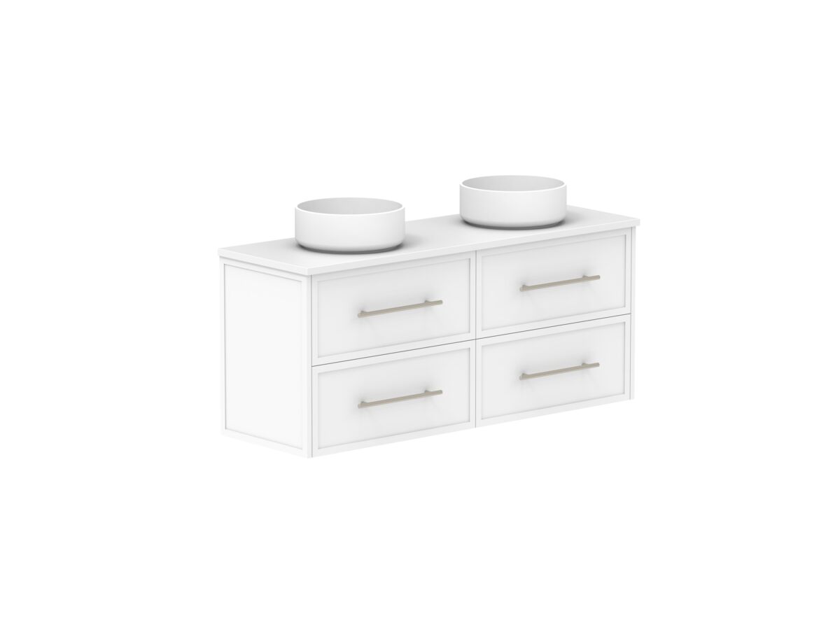 Supporting Image - Kado Lux Ensuite All Drawer Twin 1200mm Wall Hung Double Basin 20mm Top Shaker