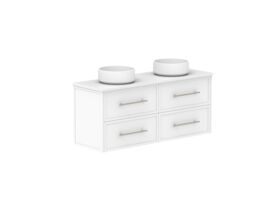 Supporting Image - Kado Lux Ensuite All Drawer Twin 1200mm Wall Hung Double Basin 20mm Top Shaker