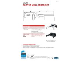 Technical Guide - Mizu Soothe Wall Bath Mixer Set 200mm Chrome