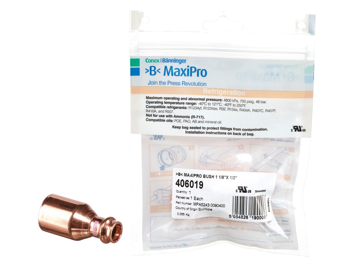 >B< Maxipro Bush 1 1/8" x 1/2" Bag of 1