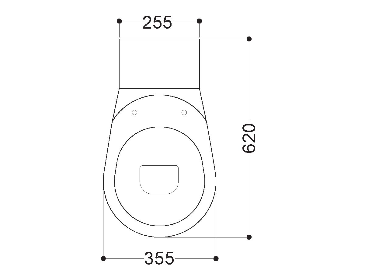 AXA Quattro Close Coupled Back To Wall Toilet Suite 620mm Soft Close Seat S&P Trap White (4 Star)
