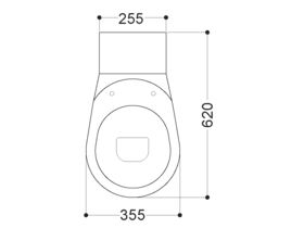 AXA Quattro Close Coupled Back To Wall Toilet Suite 620mm Soft Close Seat S&P Trap White (4 Star)