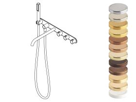 Hero - Faucet Strommen Vara Fin Wall Bath Tap Set with Handshower Specialty Finish (3 Star) Lead Free