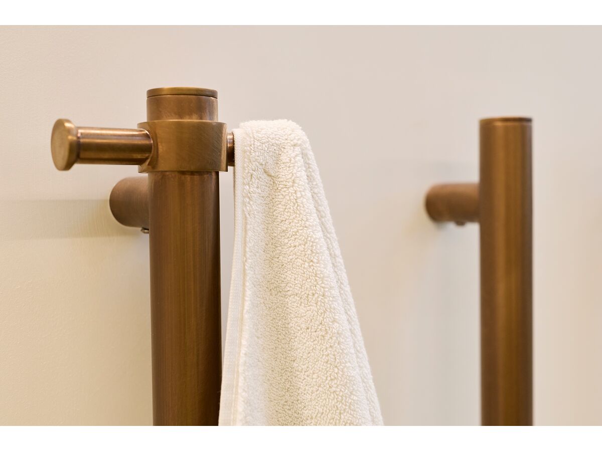 Hydrotherm Pure Vertical Triple Heated Towel Rail 900 x 38mm PVD Brushed Bronze