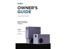 Owners Manual - Kaden Gas Ducted Heater