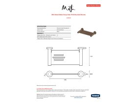 Specification Sheet - Milli Mood Metal Soap Dish PVD Brushed Bronze