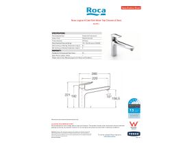 Specification Sheet - Roca Logica-N Cast Sink Mixer Tap Chrome (4 Star)